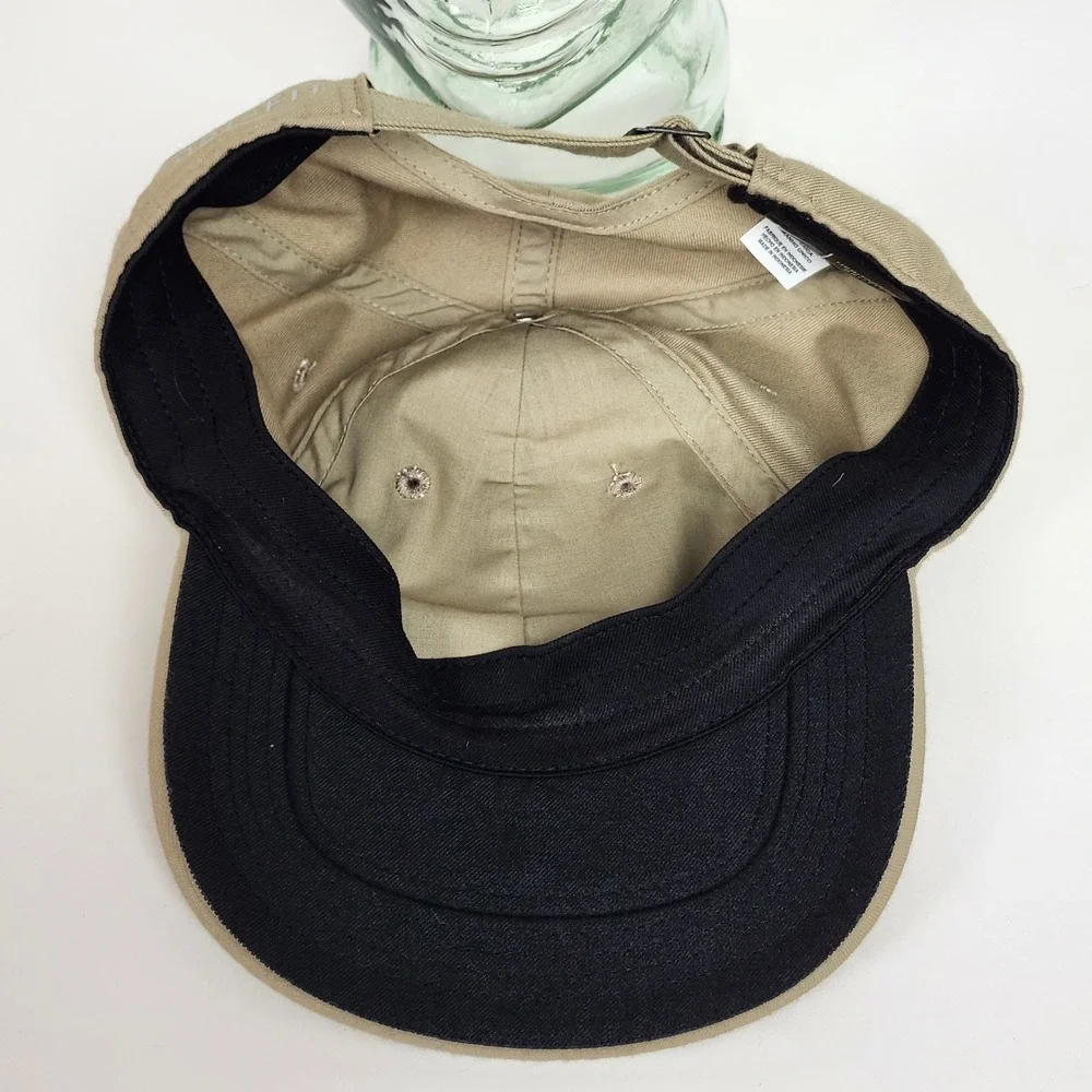 Nike Heritage86 Dri-Fit Hat Cap Khaki Tan Beige Black Swoosh Dad Hat Strapback